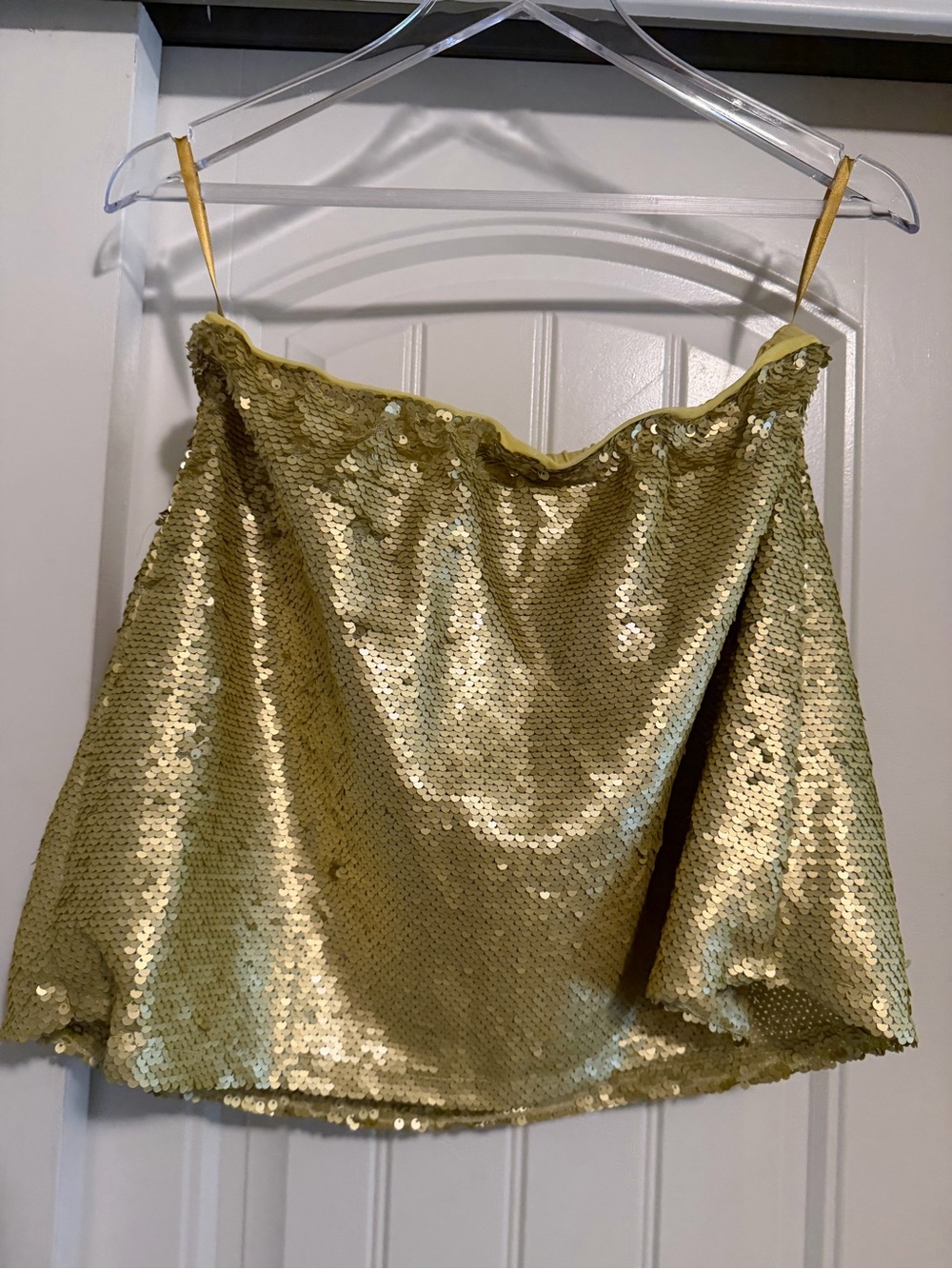 Anthropologie Gold Sequin tube top - Picture 7 of 7